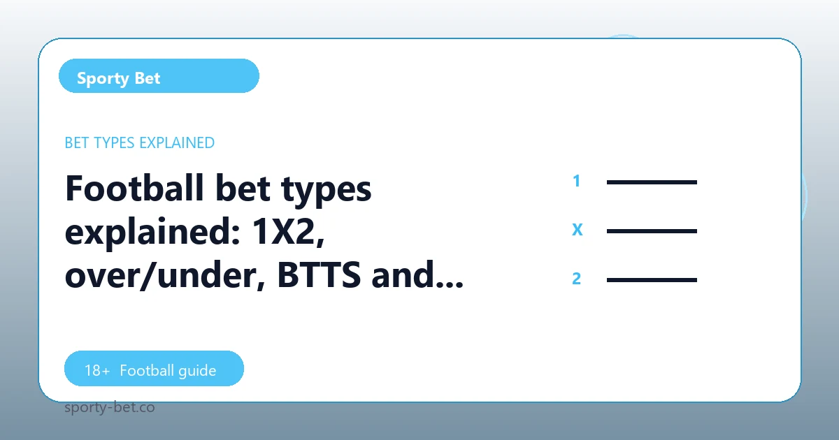 Football bet types explained: 1X2, over/under, BTTS and more - Sporty Bet football guide